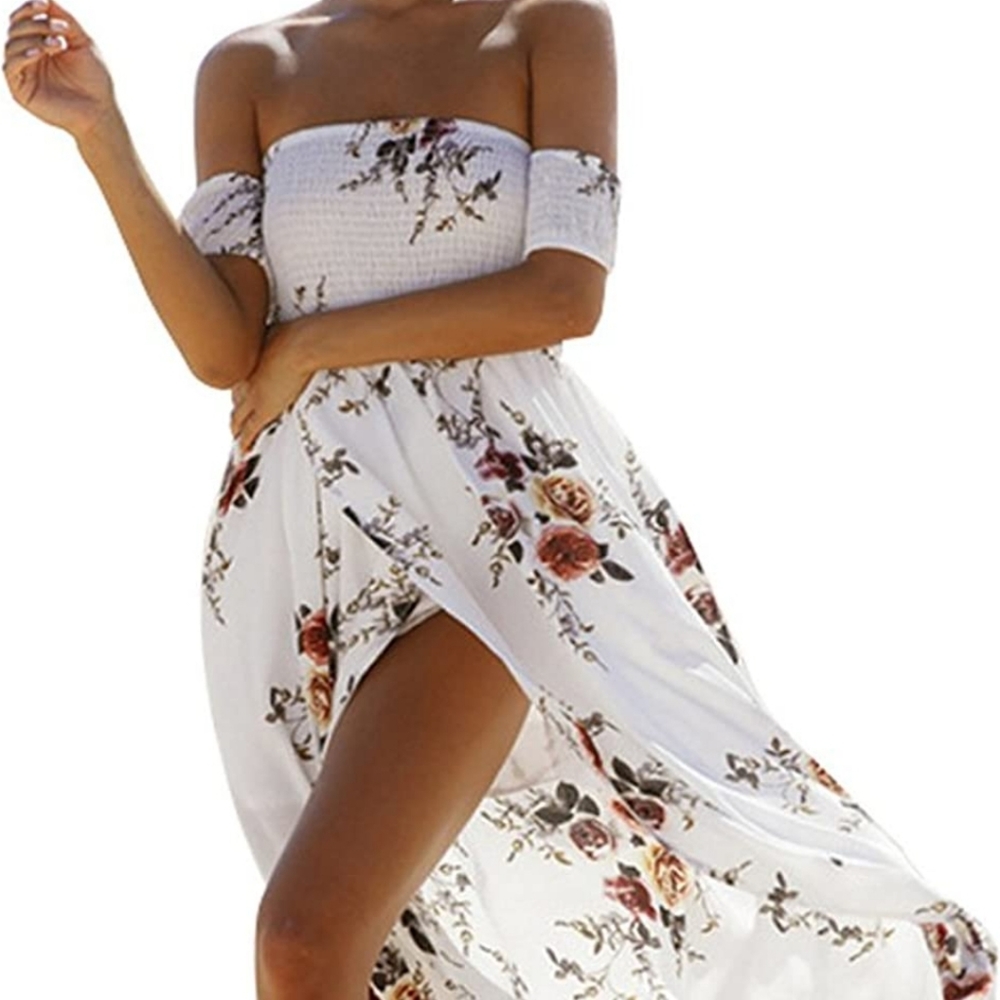 White floral dress